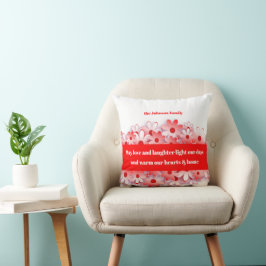 Liebe & Lachen Warmen Herz & Zuhause Blume Kissen