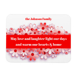 Liebe & Lachen Warmen Herz & Zuhause Blume Magnet