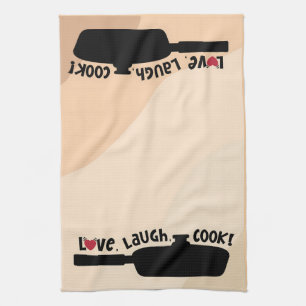 "Liebe, lacht, Koch!" Kitchen Teetuch Geschirrtuch