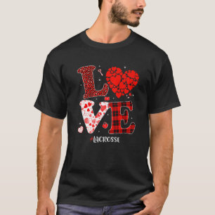 Liebe Lacrosse Herzenslust Funny Valentin T-Shirt