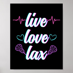 Liebe Lacrosse Lover für Frauen Mädchen Poster