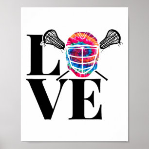 Liebe Lacrosse Shirt für Lacrosse Player Lax Poster