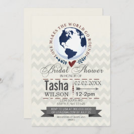 Liebe lädt das World Go Round Brautparty ein Einladung