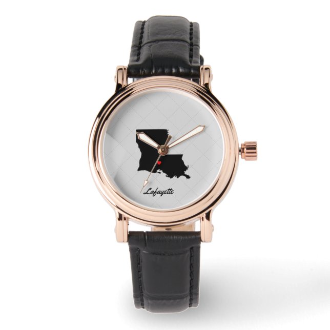 Liebe Lafayette Louisiana Watch Armbanduhr (Vorderseite)