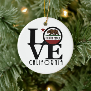 LIEBE Laguna Beach Kalifornien Keramik Ornament