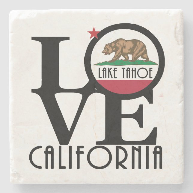 LIEBE Lake Tahoe Steinuntersetzer (Vorderseite)