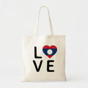Liebe - Laos-Flagge Tragetasche