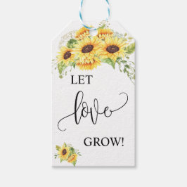 Liebe lass Pflanze Geschenk Sonnenblumen Hochzeit Geschenkanhänger