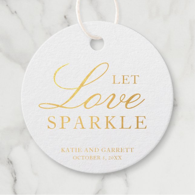 Liebe lass Sparkle Geschenkanhänger (Vorderseite)