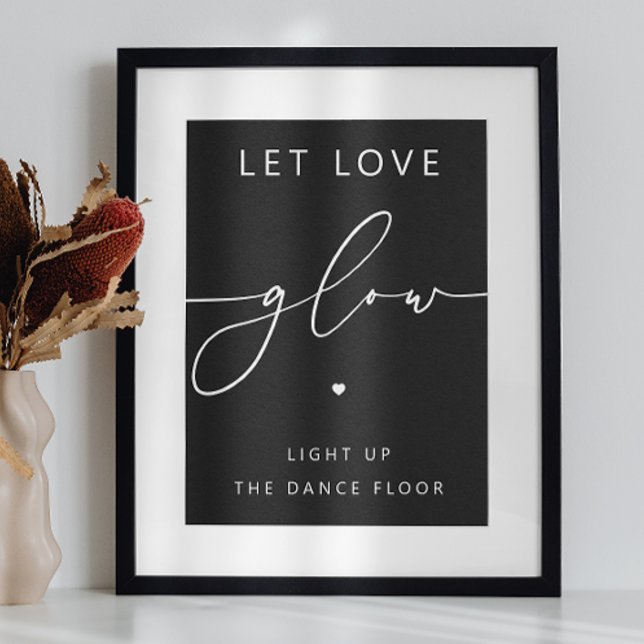 Liebe lass | Sparkler- oder Stick Black Wedding Poster (Von Creator hochgeladen)