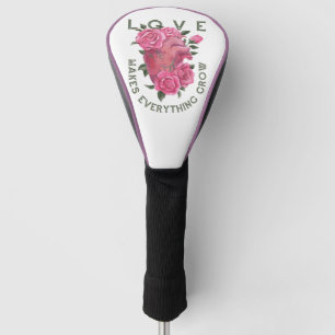 Liebe lässt alles wachsen - romantische Blumenkuns Golf Headcover