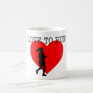 Liebe laufen Mädchen Geschenk Geschenk Frau laufen Kaffeetasse