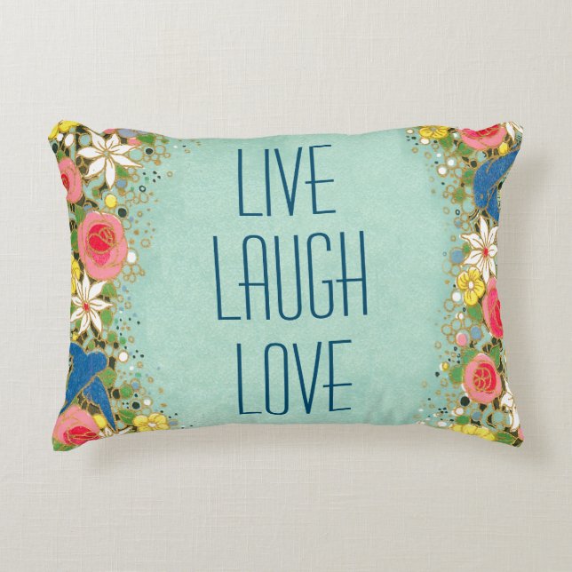 Liebe Laugh Liebe Dekokissen (Vorderseite)