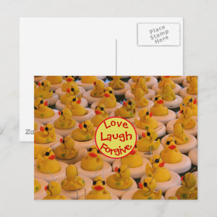 Liebe Laugh Verleih Rubber Ducks Inspiration Postkarte