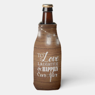 Liebe Laughter Barn Wood Mason Jar Gastgeschenk Ho Flaschenkühler