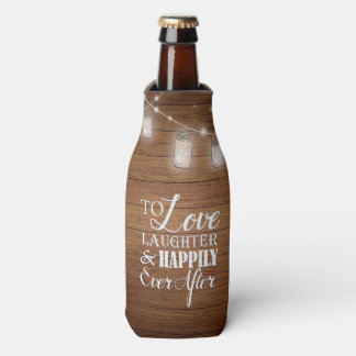 Liebe Laughter Barn Wood Mason Jar Gastgeschenk Ho Flaschenkühler