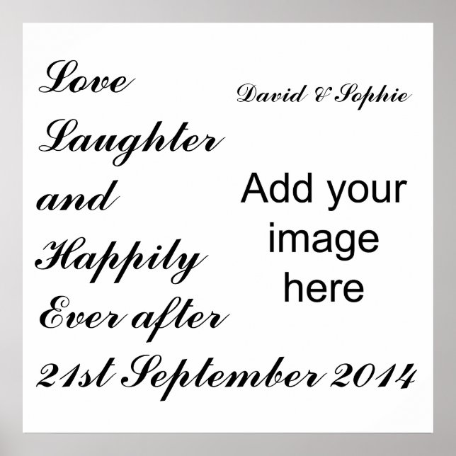Liebe Laughter & Happiy Everafter Poster (Vorne)