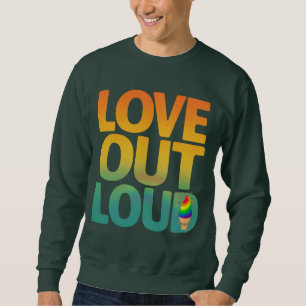 Liebe laut Retro-Pride-Typografie Custom Sweatshirt