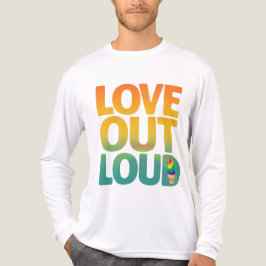 Liebe laut Retro-Pride-Typografie Custom Tri-Blend Shirt