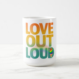 Liebe laut Retro-Pride-Typografie-Design Kaffeetasse