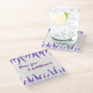 Liebe Lavender Wildblumen Untersetzer