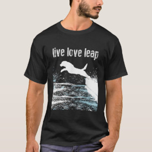 Liebe Leap Canine Agility Dock Sports Dock Divi T-Shirt