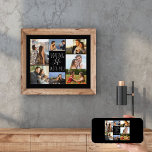 Liebe Leben mit dir 7 FotoCollage | Schwarz Poster<br><div class="desc">Erstellen Sie Ihre eigene, einzigartige Collage mit 7 Ihrer Lieblings-Fotos. Die Fotovorlage ist für Sie bereit, Ihre Bilder im Uhrzeigersinn von oben links hinzuzufügen. Die Bildvorlage wird im Set angezeigt. Die Formulierung lautet "liebevolles Leben mit dir" in eleganter, handgeschriebener Schrift und trendiger, magischer Schriftart-Typografie. Dieses Design hat eine einfache und...</div>