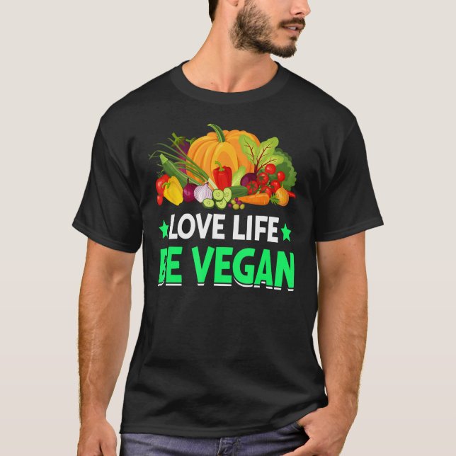 Liebe Leben Vegan T-Shirt (Vorderseite)