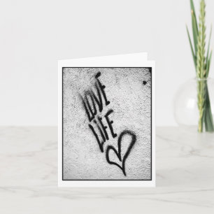 Liebe-Lebengraffiti-Karte Karte