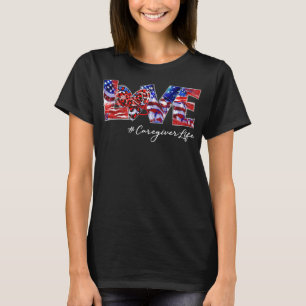 Liebe Lebensversicherung 4. Juli Amerikanische Fla T-Shirt