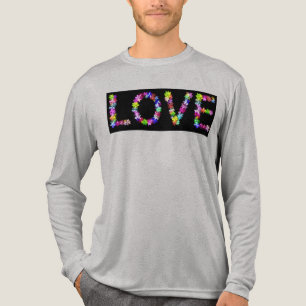 Liebe lebt hier Moderne Ästhetik Grafik Tri-Blend Shirt