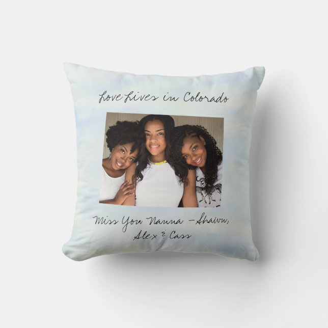 Liebe lebt in Colorado Staat gestalten Custom Foto Kissen (Vorderseite)