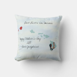 Liebe lebt in Hawaii Staat gestapelt Custom Foto Kissen