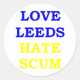 Liebe Leeds Hate Scale Runder Aufkleber