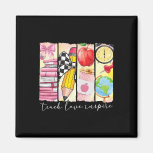 Liebe Lehren Inspirieren Lehrer Erster Tag Lustig  Magnet