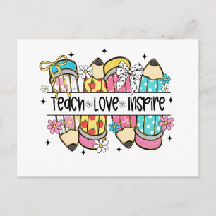 Liebe lehren inspirieren postkarte