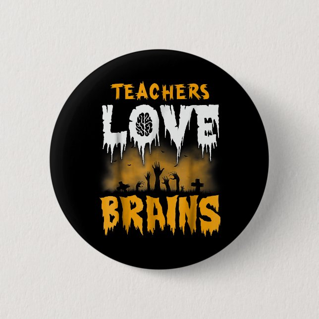 Liebe-Lehrer Halloween Button (Vorderseite)