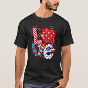 Liebe Lehrer Leben 4. Juli Feuerwerk alle amerikan T-Shirt