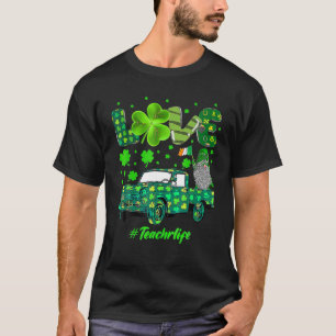LIEBE Lehrer Leben Gnome LKW Kleeblatt Saint Patri T-Shirt