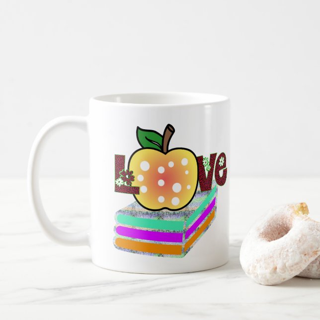 Liebe Lehrer Wertschätzung Kaffee Tasse Geschenk (Mit Donut)