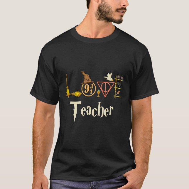 Liebe Lehrer Zauberer CK zu SchulHalloween T-Shirt (Vorderseite)