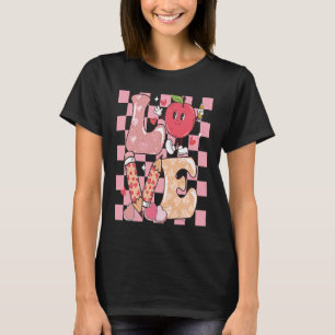 Liebe Lehrerin Groovy Valentinstag Frauen Valentin T-Shirt