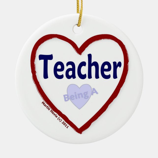 Liebe Lehrerin Keramikornament (Vorne)