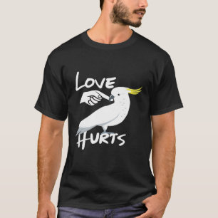 Liebe leidet Yellow Crested Cockatoo-Papagei T-Shirt