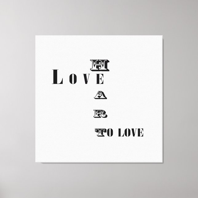 Liebe Leinwanddruck (Vorderseite)