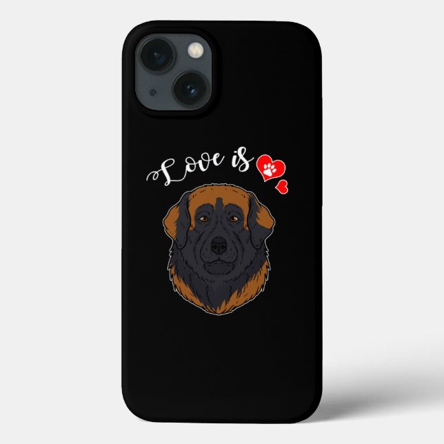 Liebe Leonberger Dog Owner Paw Heart Geschenk Case-Mate iPhone Hülle (Rückseite)