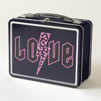 Liebe Leopard Print Lightning Metall Brotdose