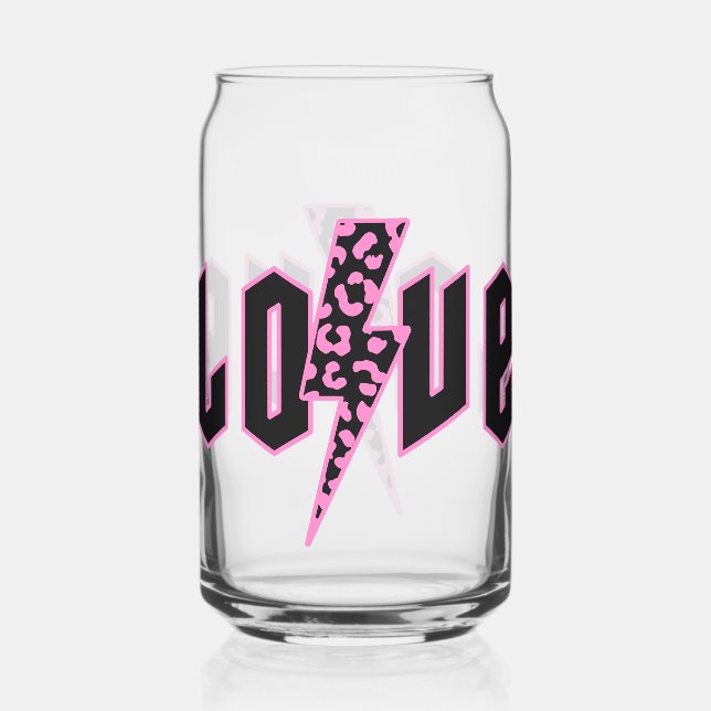 Liebe Leopard Print Lightning V2 Dosenglas (Vorderseite)