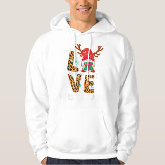 Liebe Leopard Rentier Weihnachten Hoodie