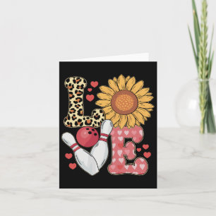 Liebe Leopard Sonnenblumen Bowling Valentine Bowli Karte